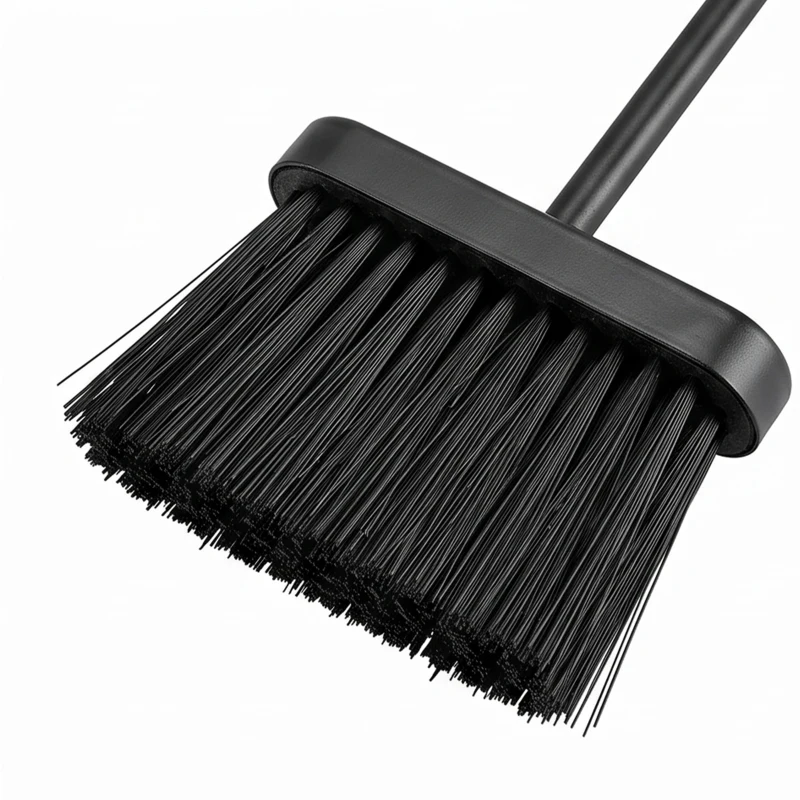 Outsunny Serviteur de Cheminée 6 Pièces avec Sac à Bûches, Brosse, Pelle, Tisonnier, Pince et Support, 30 x 22 x 86 cm, Noir