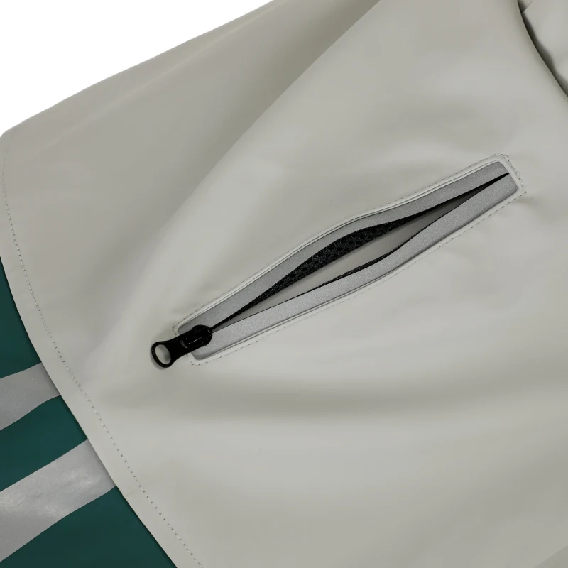 PawHut Impermeable para Perros con Capucha Orificio para Correa y Tiras Reflectantes para Perros de Talla Gigante Verde