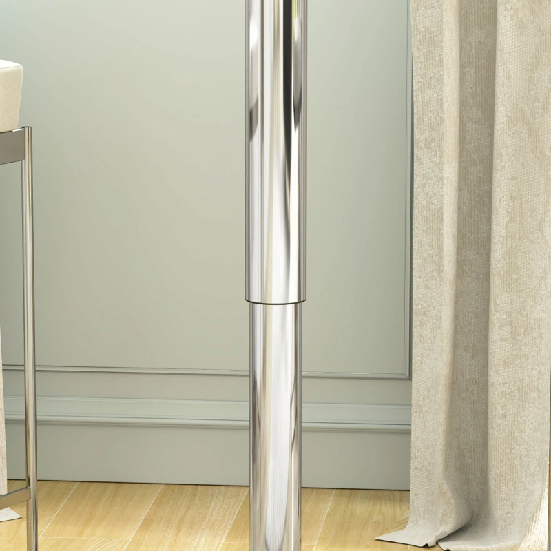HOMCOM Table de Bar Table Bistro Mange-debout Hauteur réglable 67-93 cm Ø 63 cm Plateau pivotant 360° métal blanc