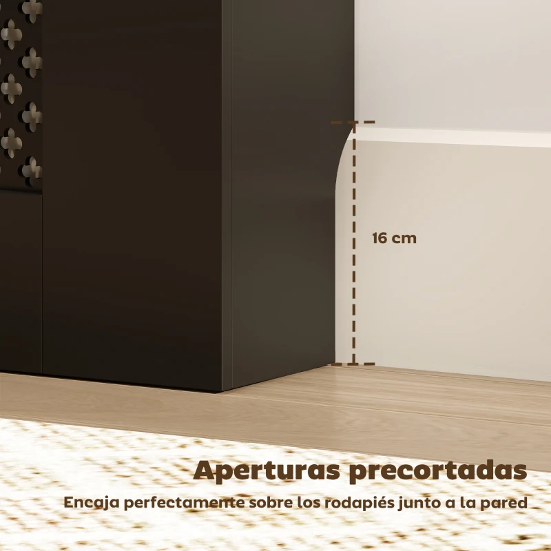 HOMCOM Cubre Radiadores 78x19x81 cm Cubierta para Radiador Diseño Moderno de Listones y Nido de Abeja Negro
