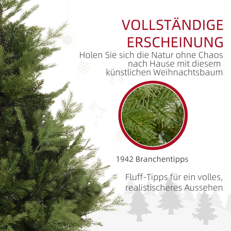 HOMCOM Kerstboom, Kunstspar, Realistische Uitstraling, Snelle Opzet, Plastic, Groen, 100 x 100 x 150cm