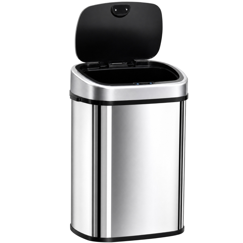 HOMCOM® Mülleimer Automatik mit Infrarotsensor 58L Silber