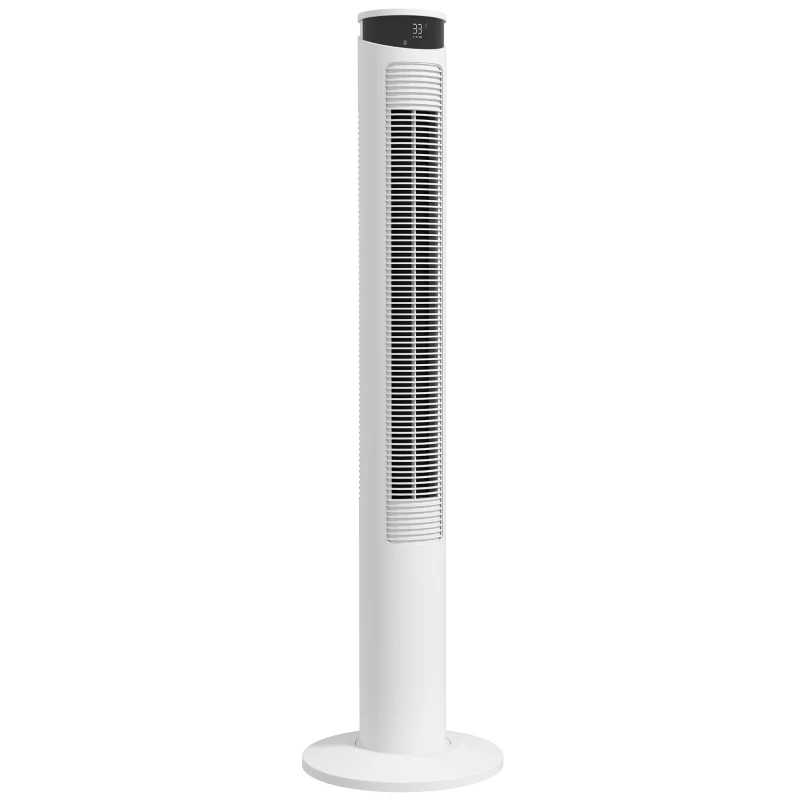 HOMCOM Torenventilator met 4 Modi, 3 Snelheden, Timer, Wit