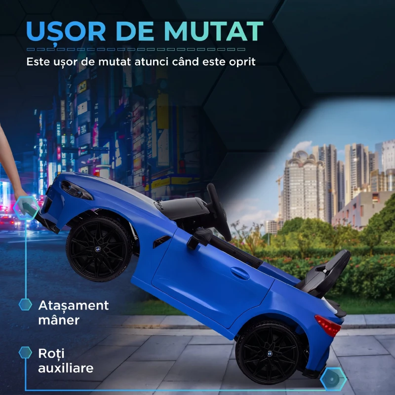 AIYAPLAY Mașinuță Electrică BMW M4 pentru Copii, Albastră