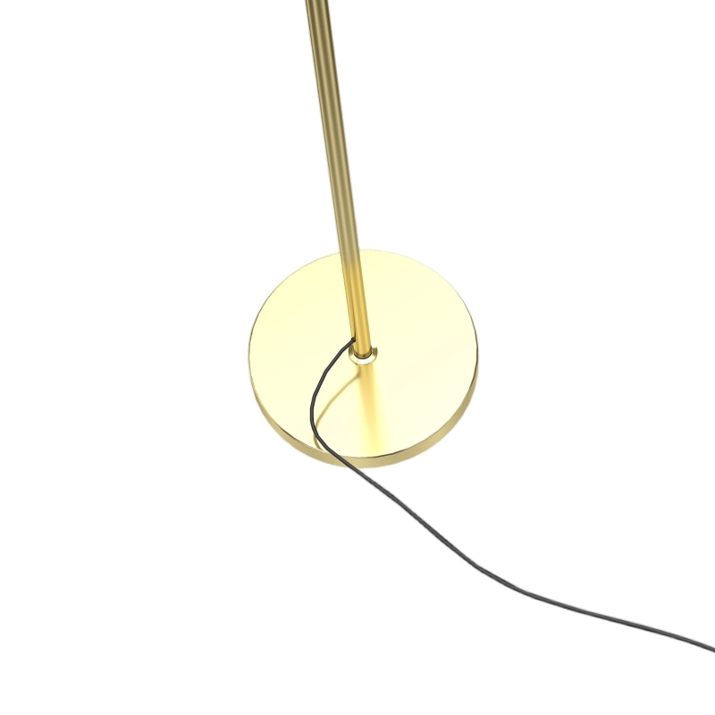 HOMCOM Floor Lamp, Modern Standing Lamp with Linen Shade and Foot Switch, Tall Lamps for Bedroom, Bulb not Included, Gold Tone