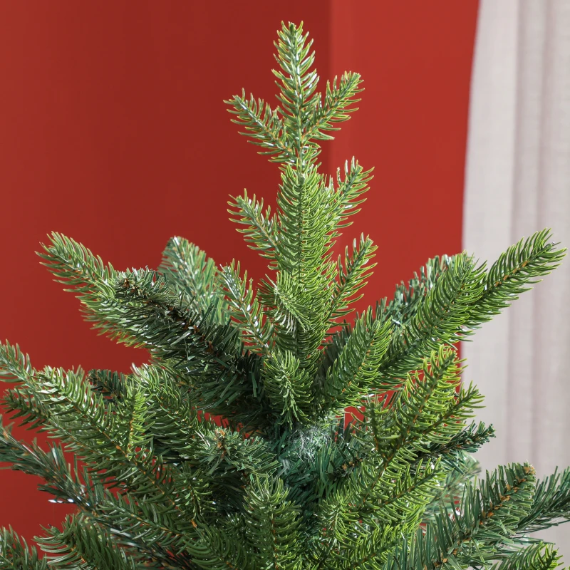 HOMCOM Weihnachtsbaum Künstlich 180 cm Christbaum mit 1821 Flammhemmenden Spitzen, Faltbarer Metallständer