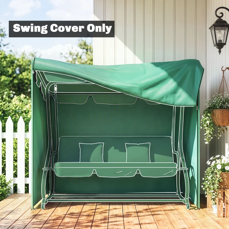 Outsunny 220 x 125cm Three-Seater Swing Chair Protective Cover - Green
