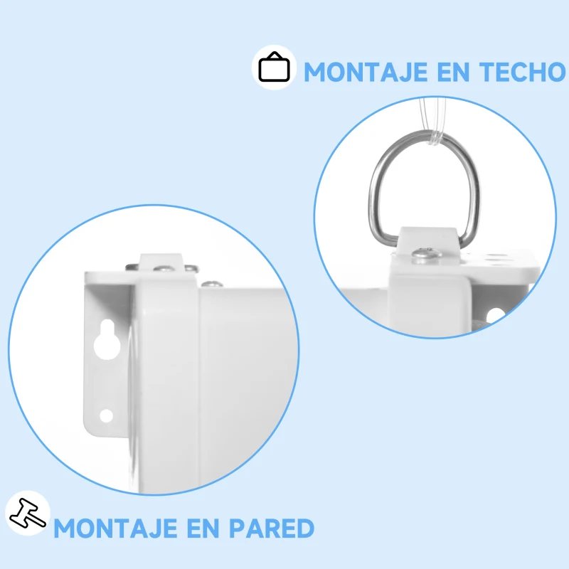 HOMCOM Pantalla de Proyección Eléctrica 84 Pulgadas Formato 16:9 con Mando a Distancia 186x105 cm Blanco