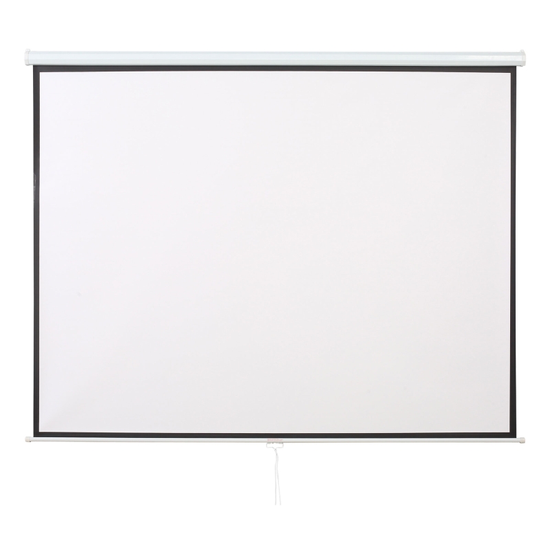 HOMCOM Telo per Proiettore da 120" Formato 16:9/4:3 ad Altezza Regolabile, 251.8x8.6x7 cm, Bianco e Nero