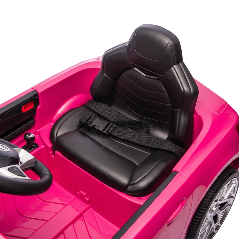 AIYAPLAY Voiture Électrique Enfants 12V Mercedes-Benz SL500, 3-5 km/h, 2 Moteurs, Télécommande 2,4G, pour 3-5 Ans, Rose