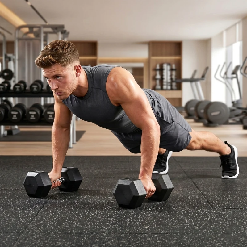 HOMCOM Set Gantere Sală 2 x 8 kg cu Mâner Antiderapant pentru Fitness Acasă, Negru