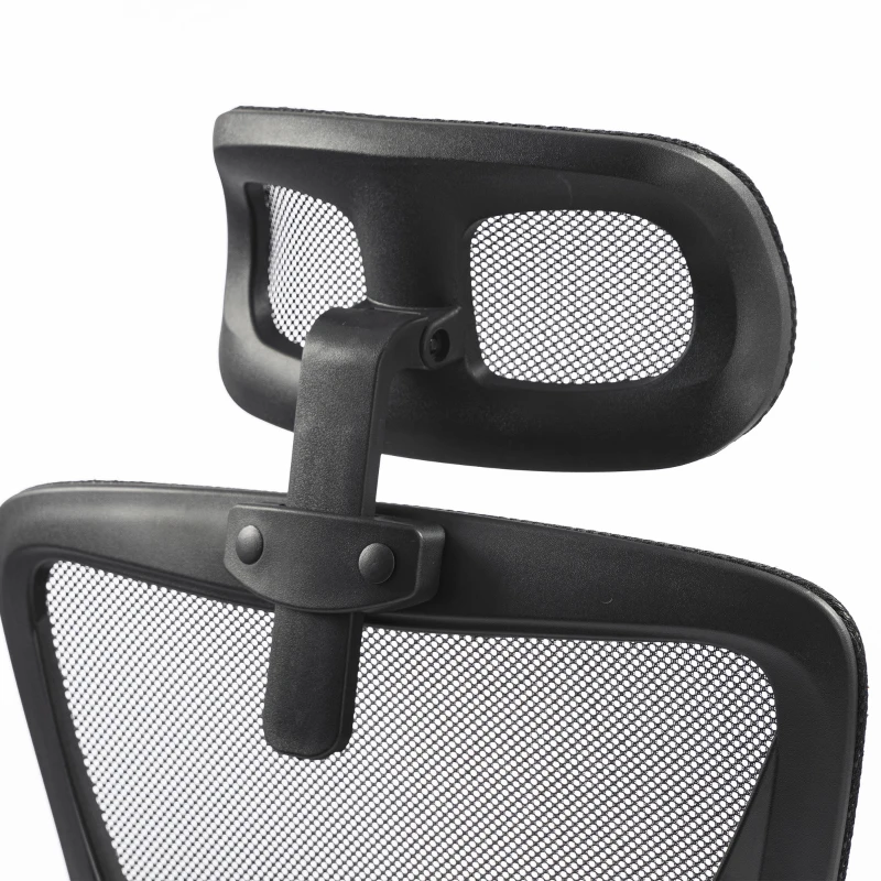 HOMCOM Cadeira de Escritório Ergonômica Apoios de Braço Rebatíveis Apoio de Cabeça Função Basculante Altura Ajustável 59x62x125 cm Preto