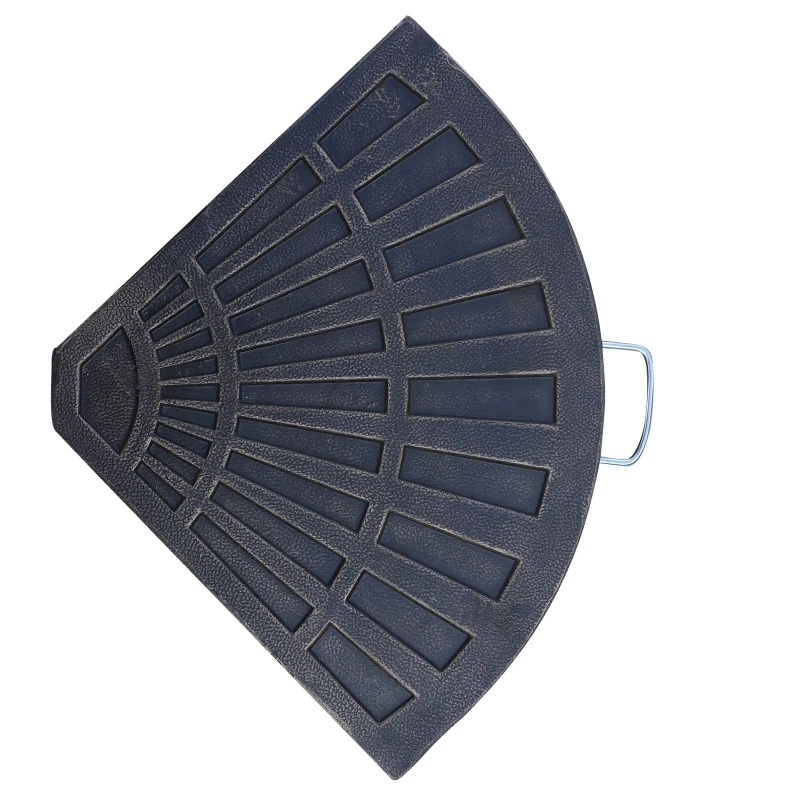Outsunny Juego de 2 Piezas Base de Sombrilla Parasol Excéntrico Pies Soporte de Sombrilla Banana de Patio Jardín 66x47x4.2cm Resina