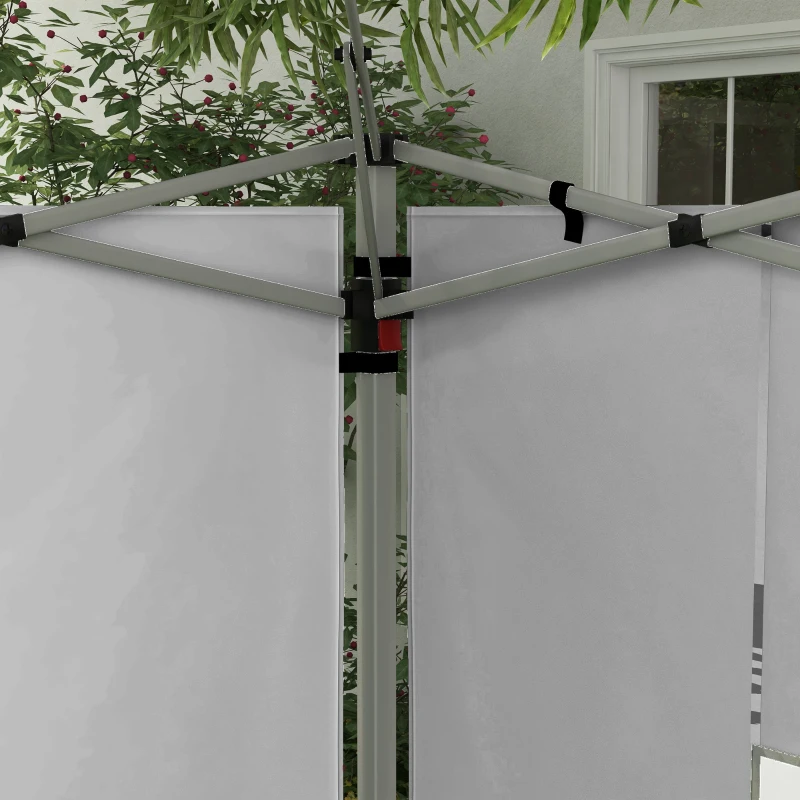 Outsunny Paredes Laterales para Carpa de 3 x 3 / 3 x 4 m 2 Paneles de Tela Oxford de 295x195 cm con Ventana para Fiestas Gris