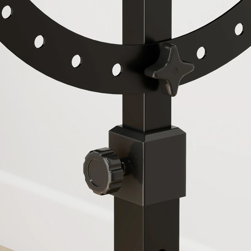 HOMCOM Mesa de Dibujo Inclinable 0°-85°, Escritorio de Dibujo Regulable en Altura con Tope Antideslizante, Estructura de Acero, Negro