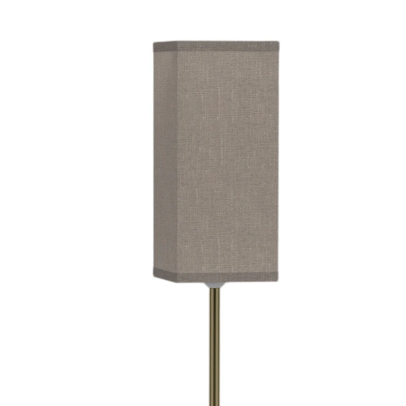 HOMCOM Floor Lamp, Modern Standing Lamp with Linen Shade and Foot Switch, Tall Lamps for Bedroom, Bulb not Included, Gold Tone