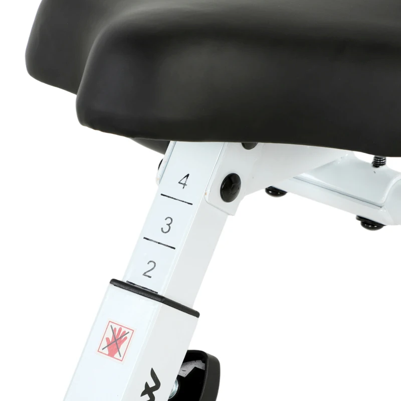 SPORTNOW 4-In-1 Folding Exercise Bike with Resistance Bands, Bluetooth App, 8-Level Magnetic Resistance, LCD Display, Blue