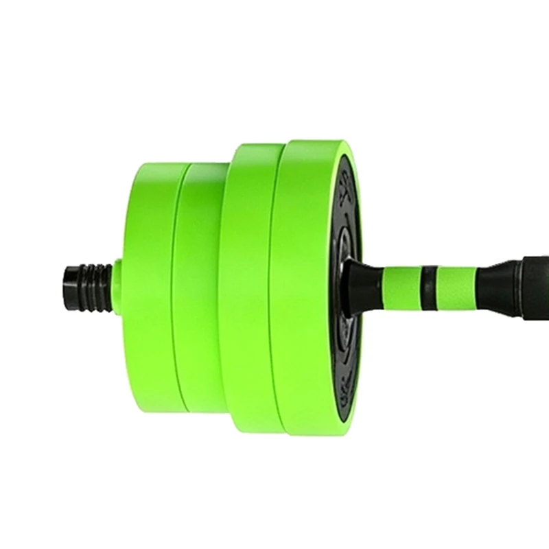 SPORTNOW 30kg 6-In-One Adjustable Weight Dumbbells Set, Barbell, Kettlebell, Push Up Stand - Green