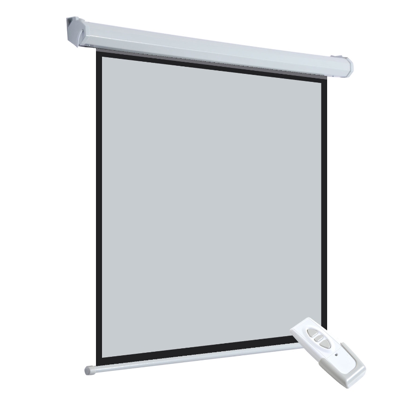Ecran de projection motorisé 4:3 244L x 183H cm blanc