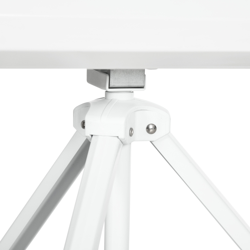 HOMCOM Pantalla de Proyector Manual 120 Pulgadas Pantalla de Proyección Formato 4:3 con Altura Ajustable 244x183 cm Blanco