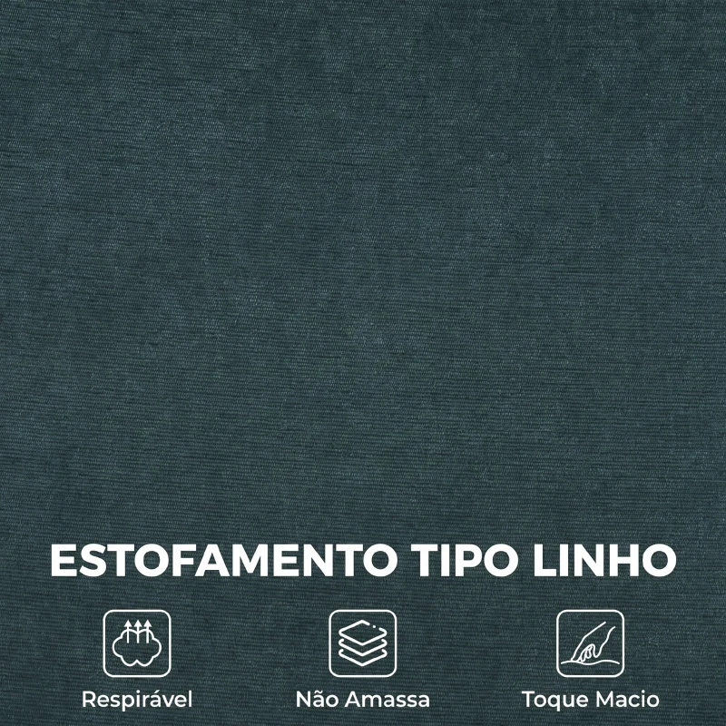 HOMCOM Cadeirão de Baloiço com Apoio para os Pés Ajustável em 5 Posições, Braços em Madeira e Acolchoamento Duplo, Verde Escuro