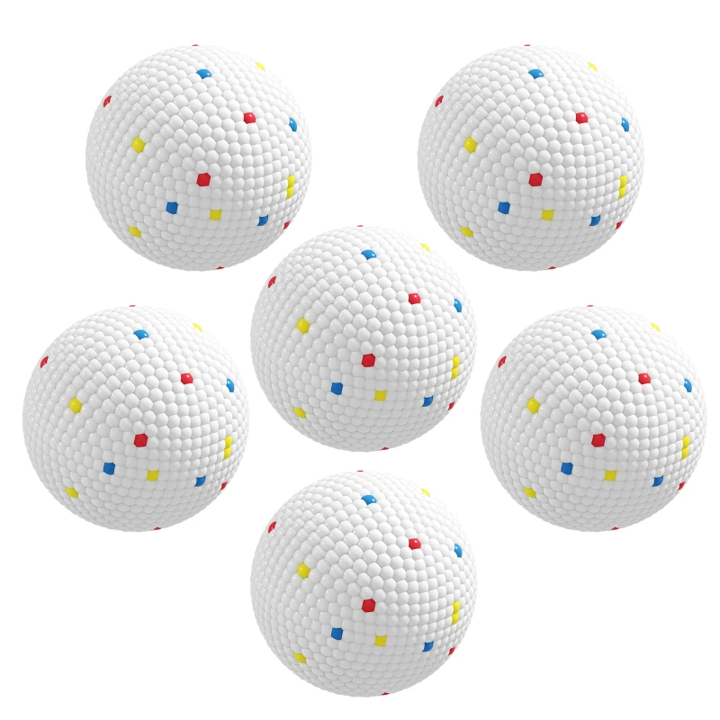 PawHut 6 Pack Dog Balls Toys Fits Aggressive Chewers, Indestructible Teething and Water ETPU Balls for Throw and Fetch
