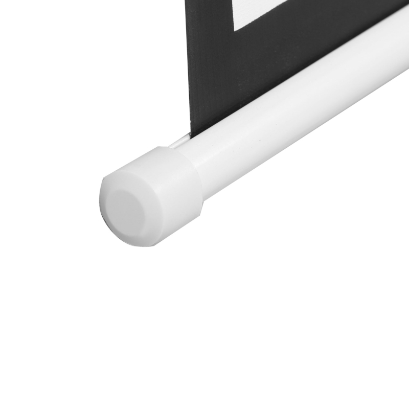 HOMCOM Telo per Proiettore da 120" Formato 16:9/4:3 ad Altezza Regolabile, 251.8x8.6x7 cm, Bianco e Nero
