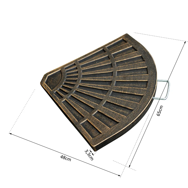 Outsunny Lot de 2 Poids de Lestage pour Parasol de Jardin 65 x 48 x 3,3 cm