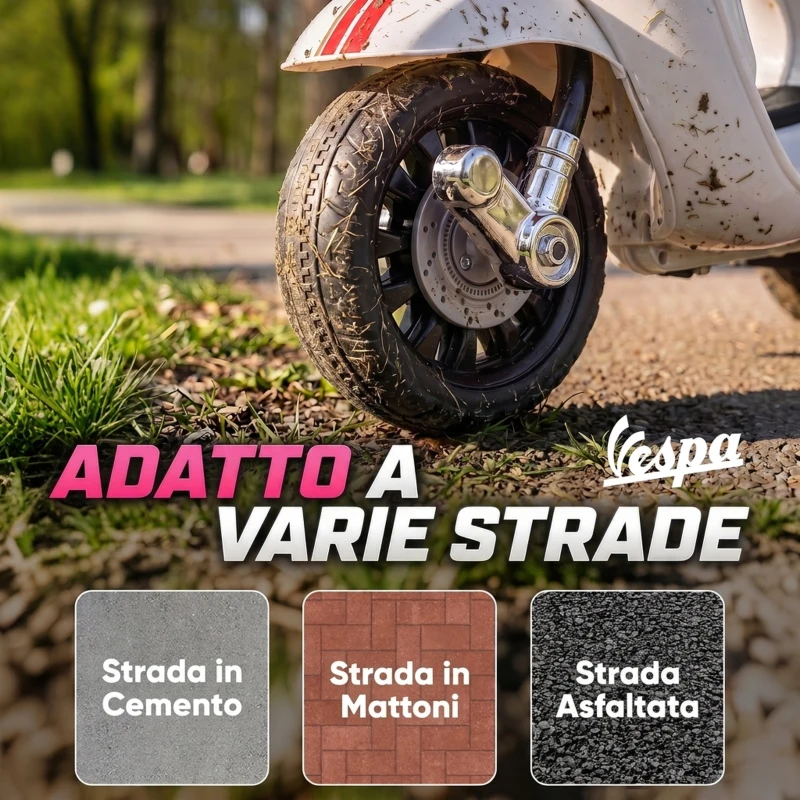 AIYAPLAY Moto Elettrica per Bambini Licenza Vespa, Batteria Ricaricabile 6V, Rotelle e Luci, Età 2-4 Anni, Bianco