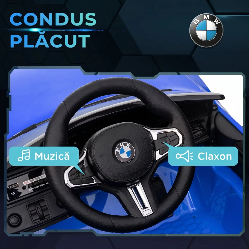 AIYAPLAY Mașinuță Electrică BMW M4 pentru Copii, Albastră