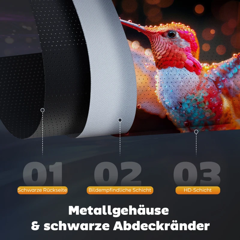 HOMCOM Beamer-Leinwand, Projektionsleinwand, 16:9, 100 Zoll, Fernbedienung, Motor