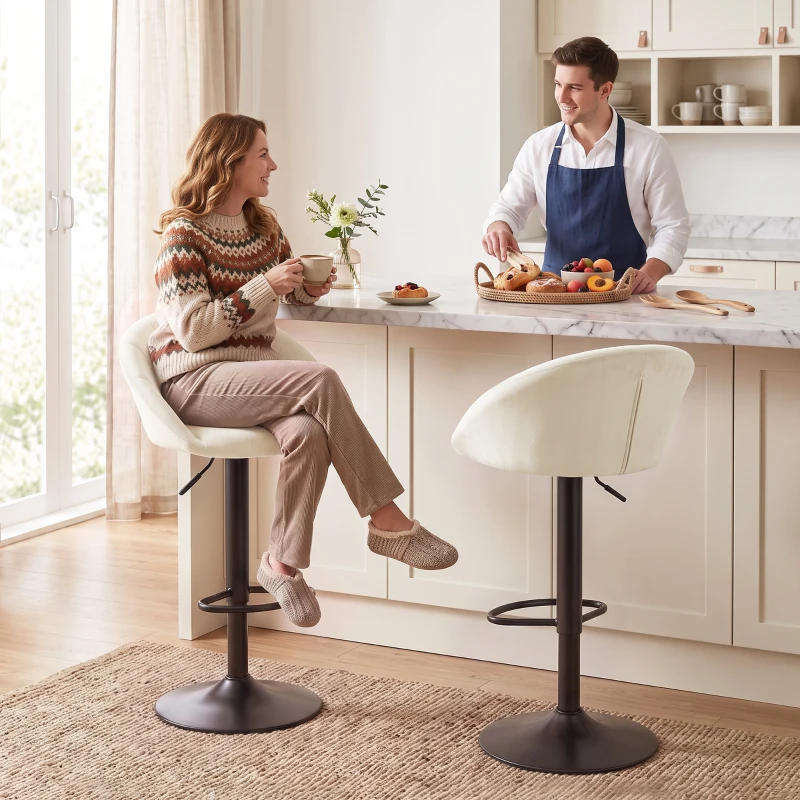 HOMCOM stool counter backs