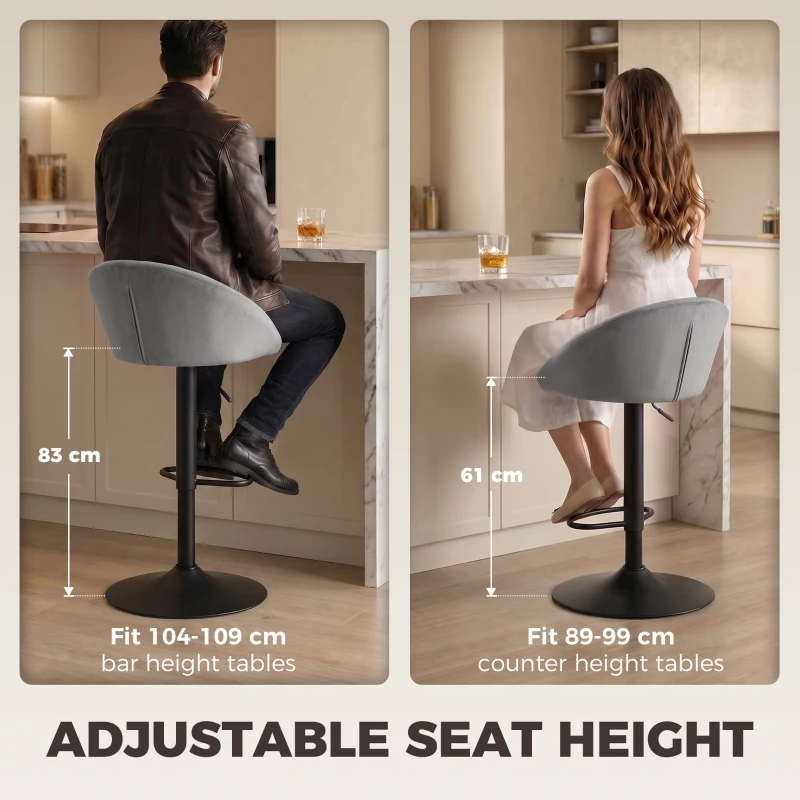 HOMCOM stool counter backs