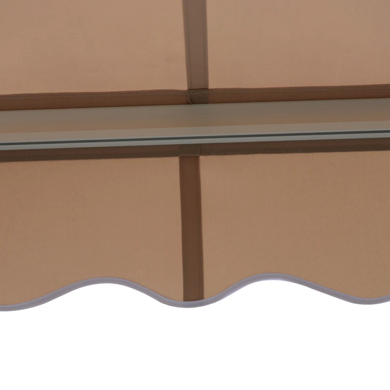 Outsunny Luifel aluminium luifel aluminium knikarmluifel 3 x 4 m zonwering balkon beige