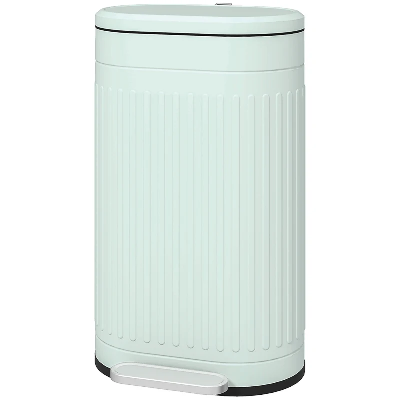 HOMCOM Mülleimer 30L Treteimer mit Deckel Fußpedal herausnehmbarem Inneneimer Soft-Close-Funktion 36,5 x 31,2 x 60,8 cm, Grün