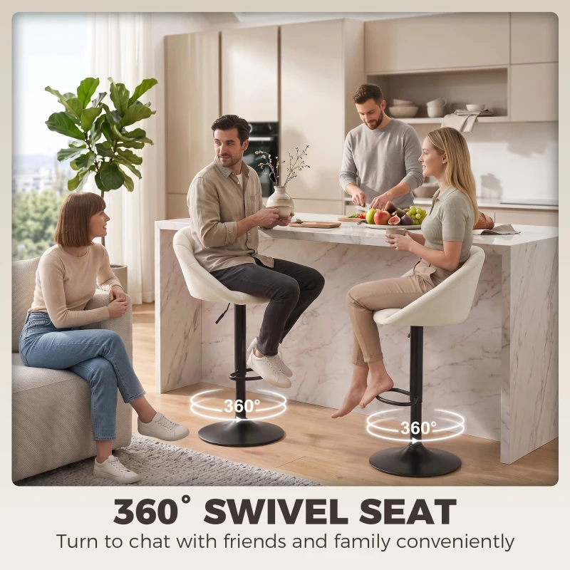 HOMCOM stool counter backs