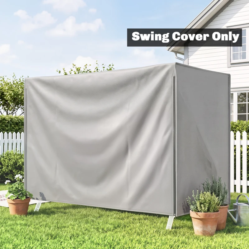 Outsunny 205 x 124cm Three-Seater Swing Chair Protective Cover Grey