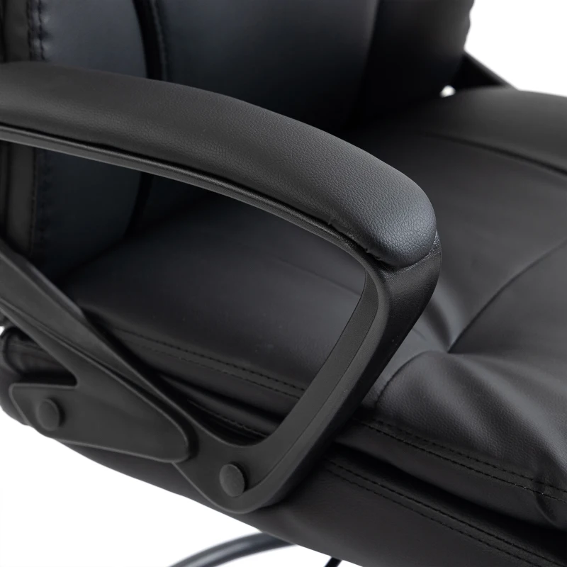 HOMCOM Chaise bureau ergonomique, chaise de dessin réglable en hauteur, repose-pieds réglable, 61 x 61 x 108 cm, noir