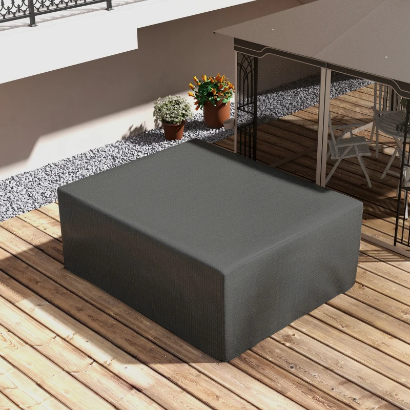Outsunny Schutzhülle für Gartenmöbel Winterfest Wasserdicht Abdeckung Anti-UV Abdeckplane 235 x 190 x 90cm Grau