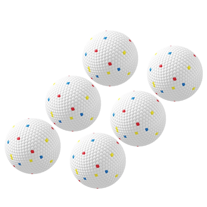 PawHut 6 Pack Dog Balls Toys Fits Aggressive Chewers, Indestructible Teething and Water ETPU Balls for Throw and Fetch