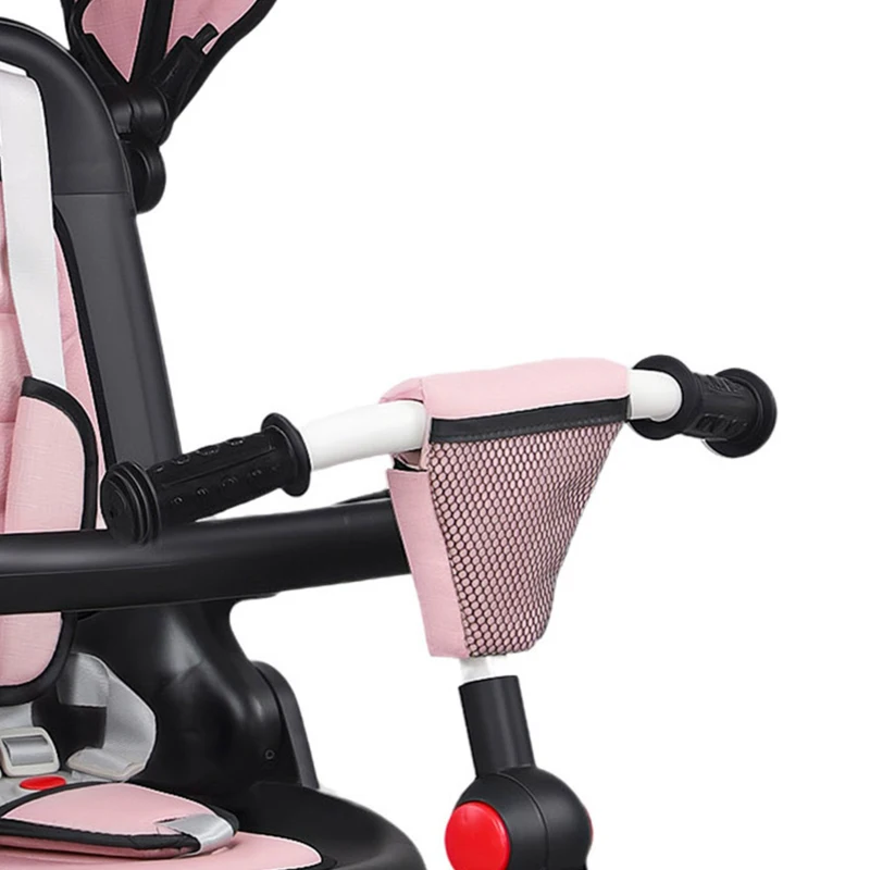 AIYAPLAY 6 in 1 Foldable Kids Trike with Adjustable Parent Handle & Canopy for Ages 1-5, Pink
