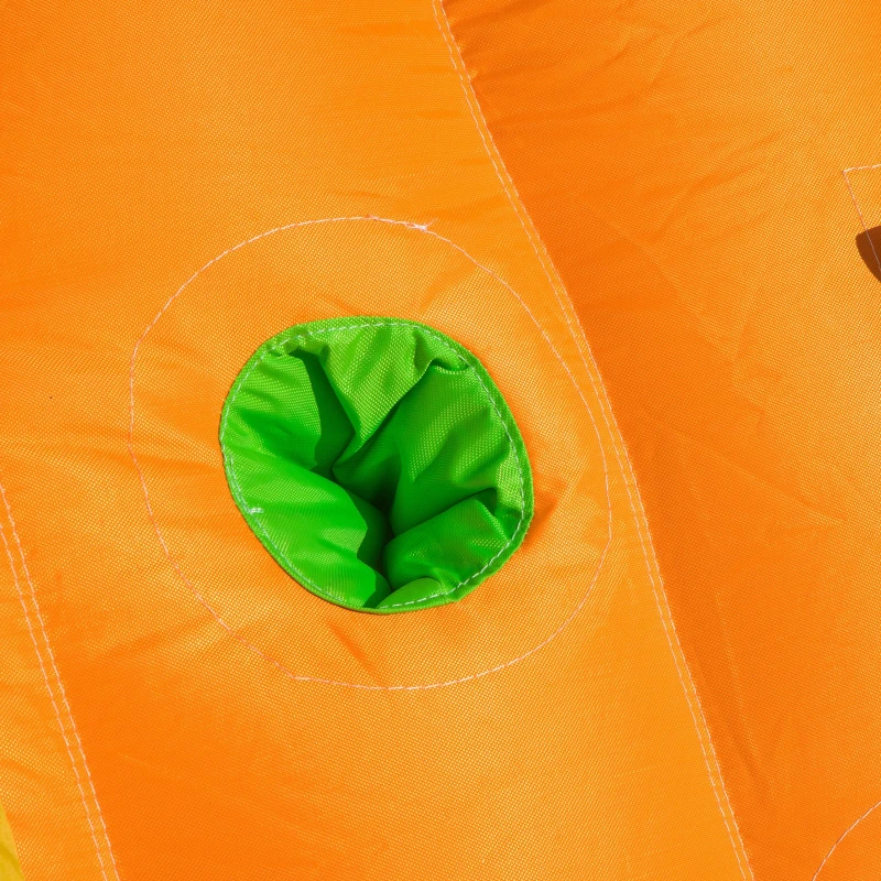 Outsunny Kids Bouncy Castle, 5 in 1 Large Crocodile Style Inflatable House Slide Basket Water Pool Gun Climbing Wall with Blower Carrybag for Kids Age 3-8, 3.85 x 2.85 x 2.25m
