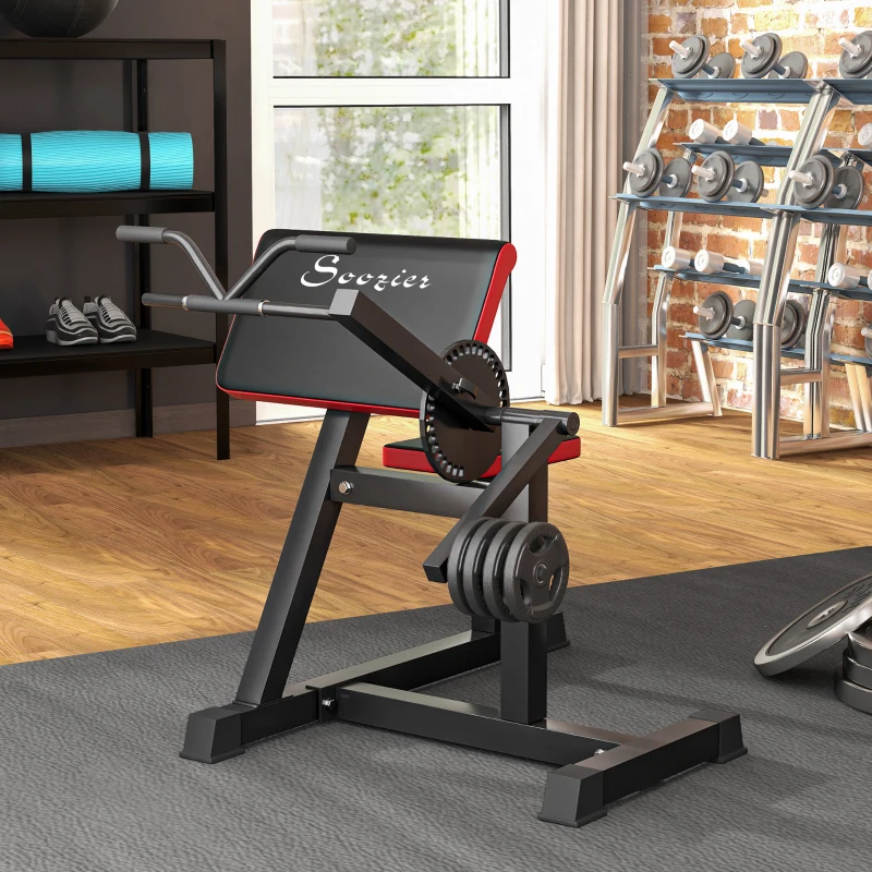 SPORTNOW Máquina de Bíceps e Tríceps 2 em 1 Banco de Curl de Pregador com Assento e Suporte de Cotovelo Ajustáveis 105x95x80 cm Preto
