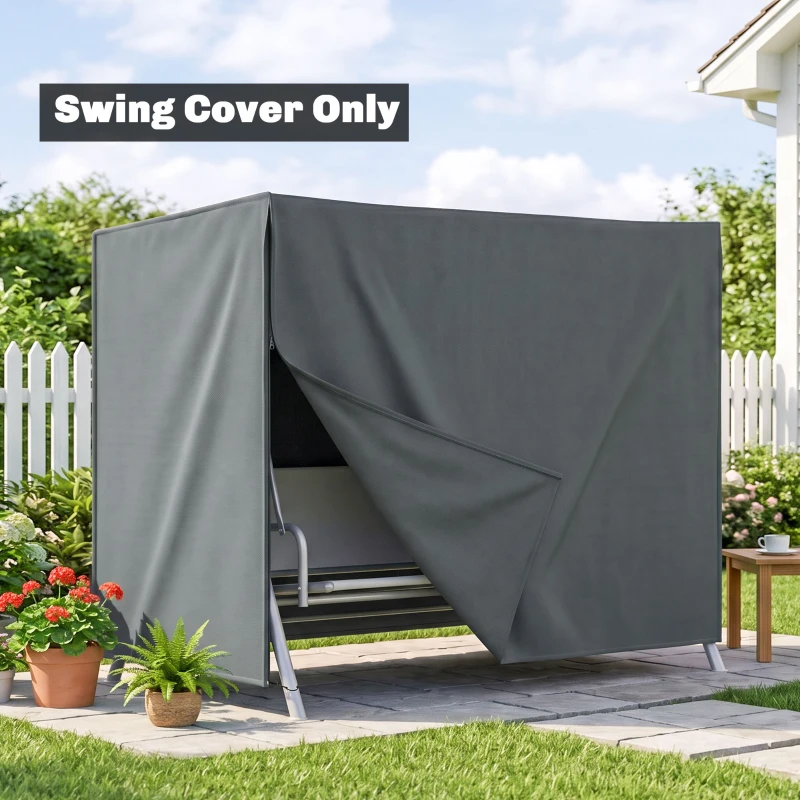 Outsunny 220 x 125cm Three-Seater Swing Chair Protective Cover - Grey