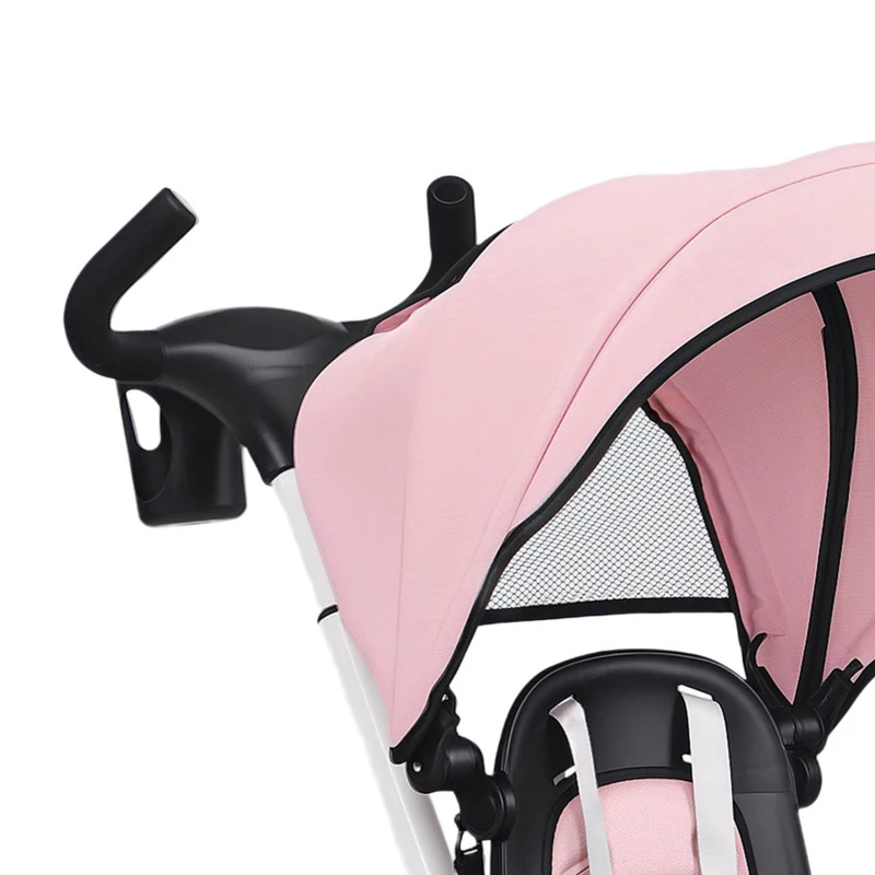 AIYAPLAY 6 in 1 Foldable Kids Trike with Adjustable Parent Handle & Canopy for Ages 1-5, Pink