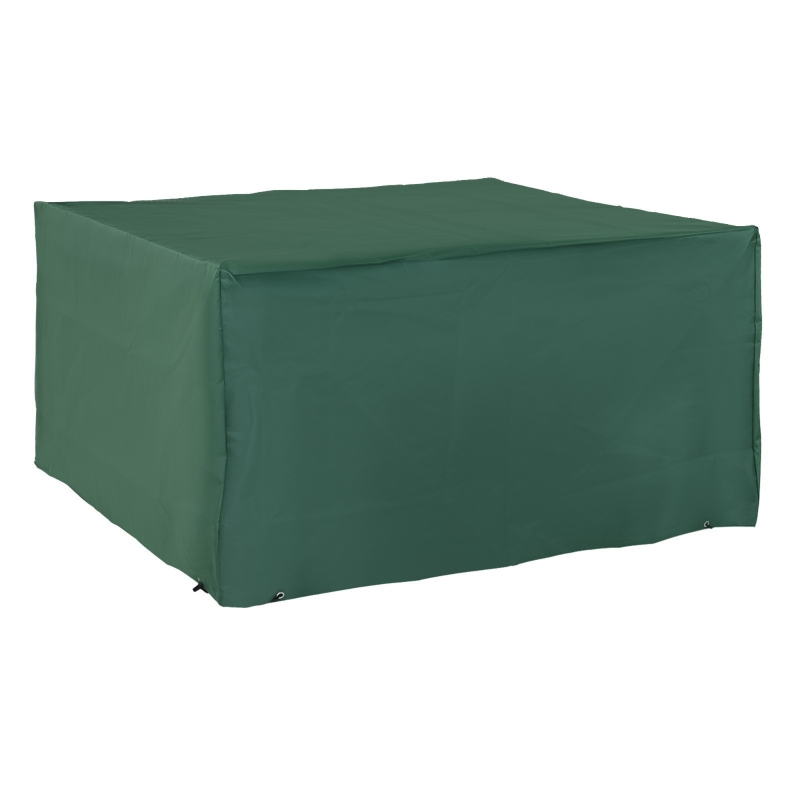 Outsunny Housse de Protection Étanche Housse Salon de Jardin 600D Oxford Tissu Bâche Salon de Jardin Extérieur Imperméable rectangulaire 135L x 135l x 75H cm Vert