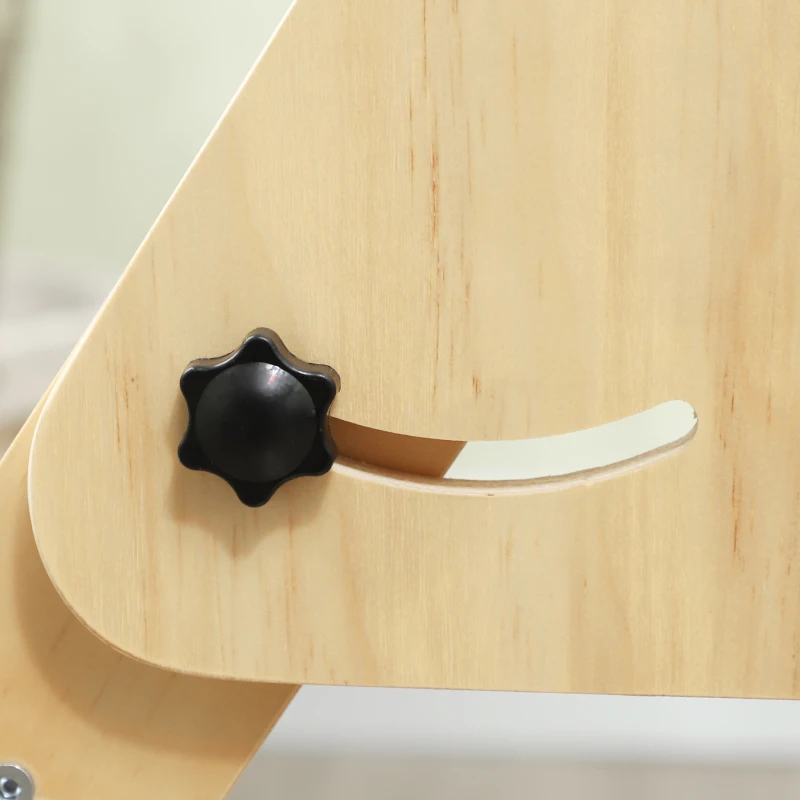 AIYAPLAY Gioco da Arrampicata con Triangolo e Pannello Scivolo ed Arrampicata, per Bambini 18-48 Mesi, Color Legno