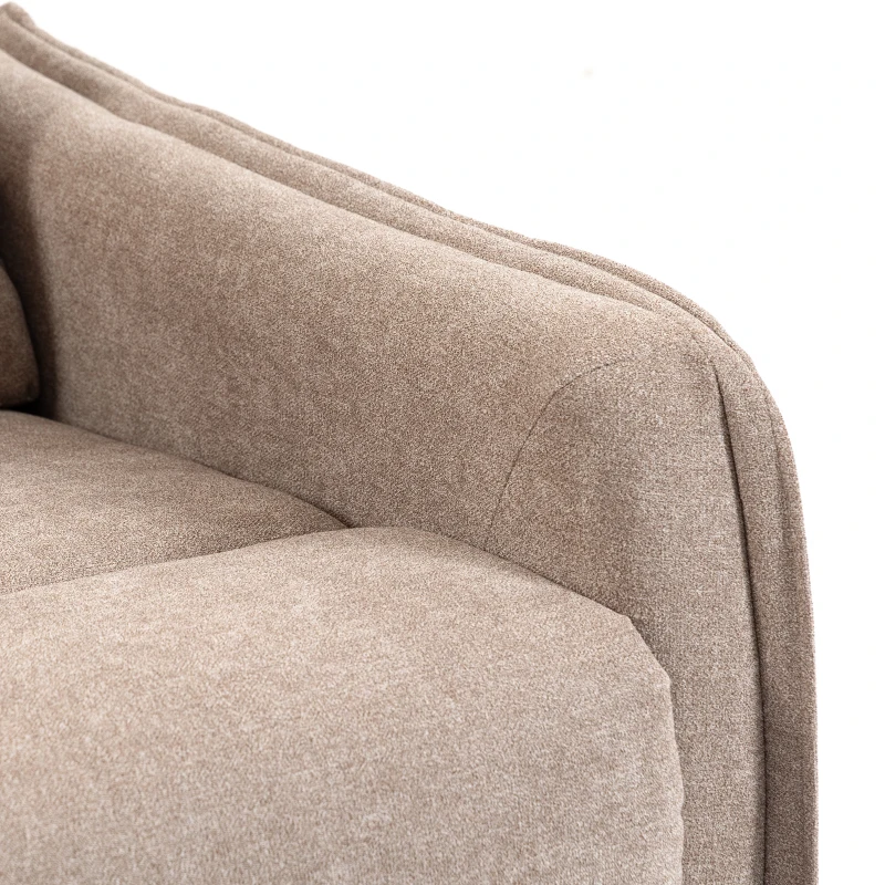 HOMCOM Recliner Armchair, Chenille Recliner Chair with Massage and Heat, 360° Swivel Rocking Manual Recliner, Brown