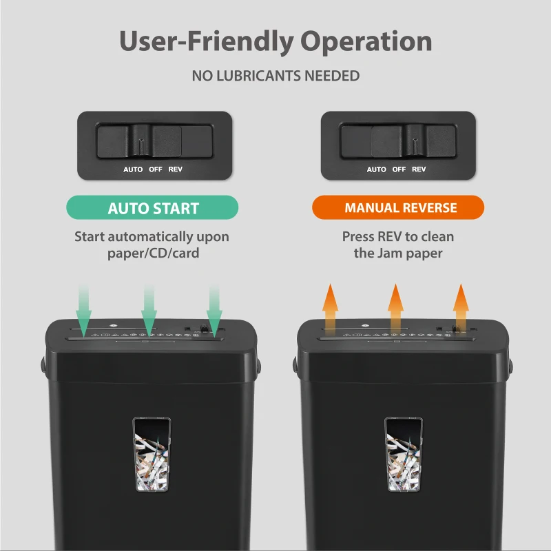 Ultra-Quiet Paper Shredder with P-4 Cross-Cut Security, Multi-Media Shredder for Home Office and Small Spaces, 32L x 16.5W x 38H cm, Black