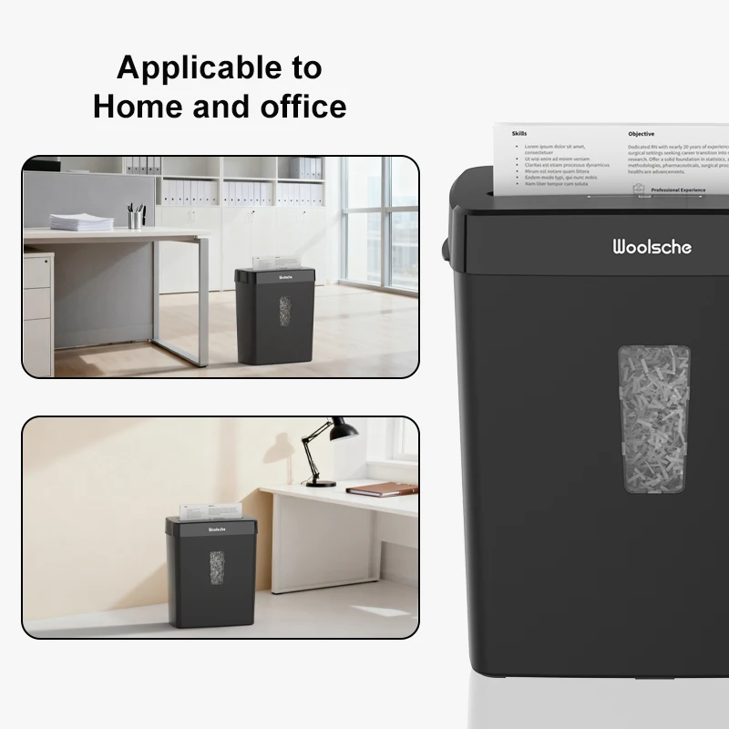 Ultra-Quiet Paper Shredder with P-4 Cross-Cut Security, Multi-Media Shredder for Home Office and Small Spaces, 32L x 16.5W x 38H cm, Black